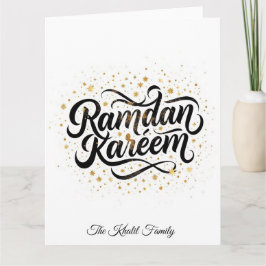 Glad Ramadan Mubarak Ramadan Kareem Guld Muslim Kort