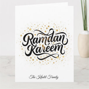 Glad Ramadan Mubarak Ramadan Kareem Guld Muslim Kort