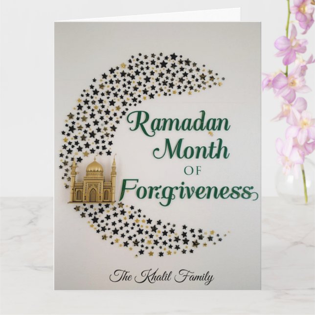 Glad Ramadan Mubarak Ramadan Kareem Hilal Muslim Kort (Orkide)