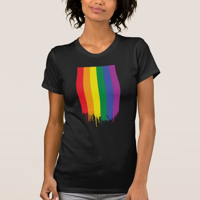 Glad regnbåge t-shirt (Framsida)