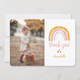Glad regnbåge tack foto inbjudningar