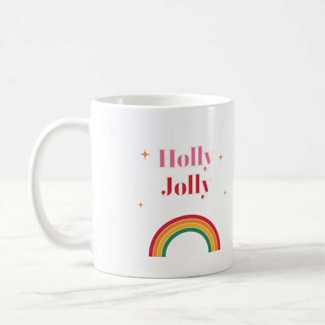 Glad Retro 70-tal Rainbow Julkaffekopp Kaffemugg (Vänster)