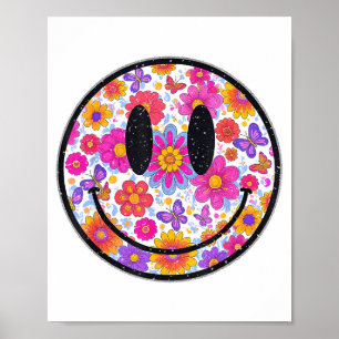 Glad Retro Margareta Leende Ansikte Preppy Estetik Poster
