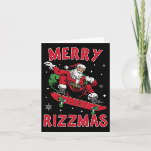 Glad Rizz Jul Barn Rolig Tomte Klaus Skridsko Boa Kort