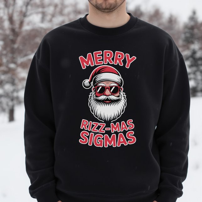 Glad Rizz-Jul Sigmas Gen Z-mem Santa Lång Ärmad Tröja (Skapare uppladdad)