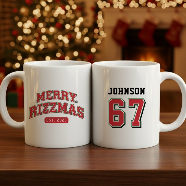 Glad Rizzmas Atletisk Sporttröja Jul Kaffemugg (Skapare uppladdad)