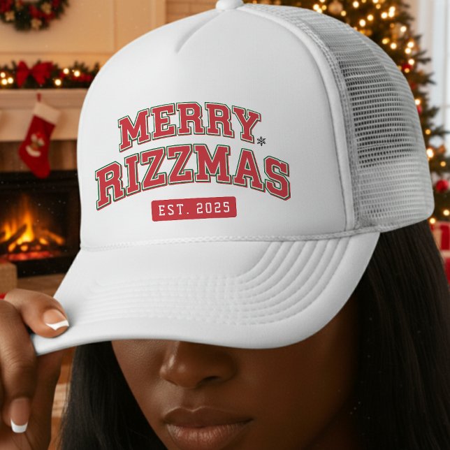 Glad Rizzmas Idrottsaktiviteter Rolig Jul Röd Keps (Merry Rizzmas Athletic Sports Christmas Hat)