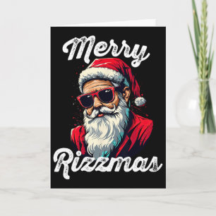 Glad Rizzmas Rolig Tomte Vit Elefant Gåva Rizz Kort
