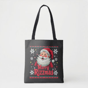 Glad Rizzmas Santa Rizz Roligt Jul Rizzler Tygkasse