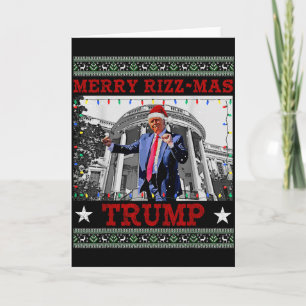 Glad Rizzmas Trump Roligt Humoristisk Trump Dans C Kort