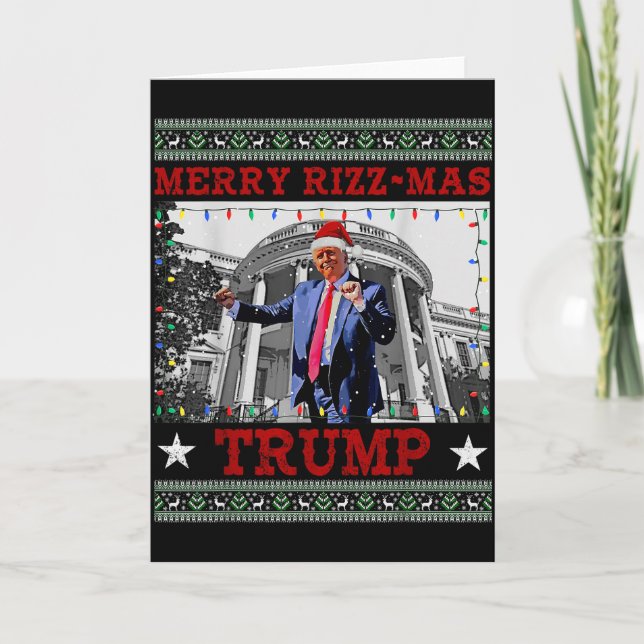 Glad Rizzmas Trump Roligt Humoristisk Trump Dans C Kort (Framsida)