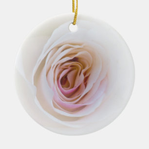 Glad rosa julprydnad julgransprydnad keramik