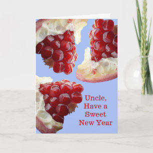 Glad Rosh Hashanah för en morbror Granatäpple Helgkort