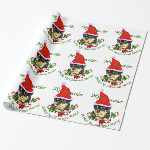 Glad Rottweiler jul Presentpapper