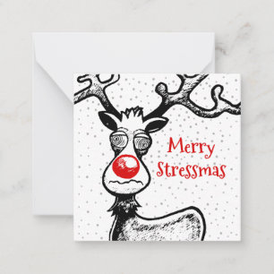 Glad Rudolph Julkort Anteckningskort