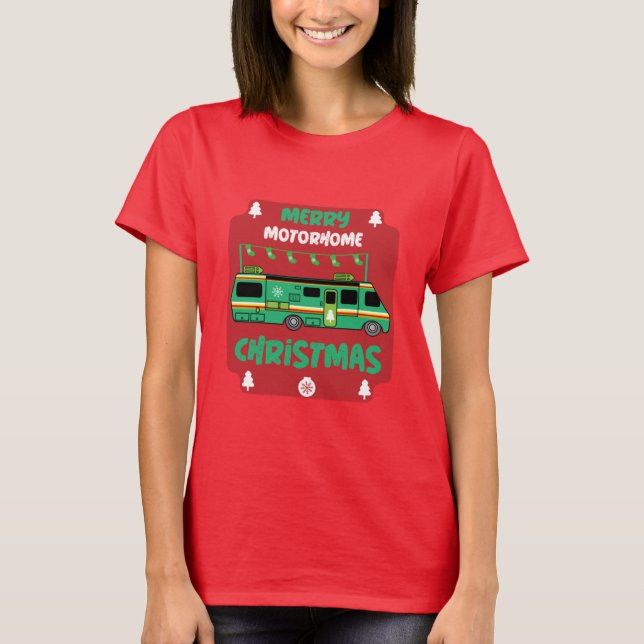Glad RV Husbil Jul T-Shirt (Framsida)