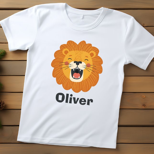 Glad rytande lejonansikte – sött djungeldjur t shirt (Skapare uppladdad)