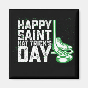 Glad Saint Hat Trick-dagen ishockey St Patricks Magnet