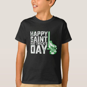 Glad Saint Hat Trick-dagen ishockey St Patricks T Shirt