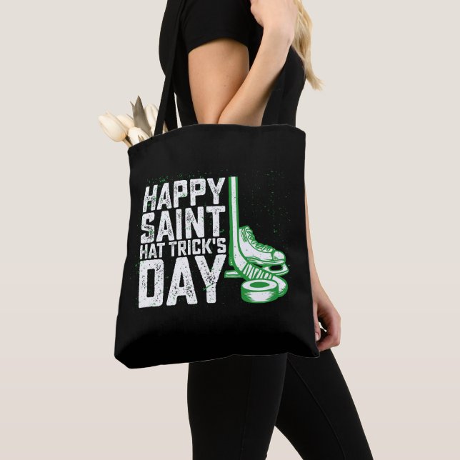 Glad Saint Hat Trick-dagen ishockey St Patricks Tygkasse (Närbild)