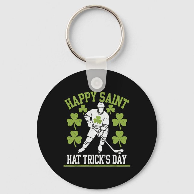 Glad Saint Hat Trick-dagen St. Patrick's Day Hock Nyckelring (Framsida)
