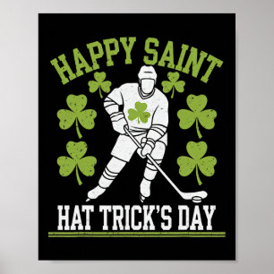 Glad Saint Hat Trick-dagen St. Patrick's Day Hock Poster