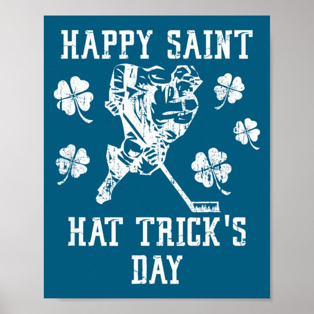 Glad Saint Hat Trick-dagen St Patricks Day Roligt  Poster (Framsidan)