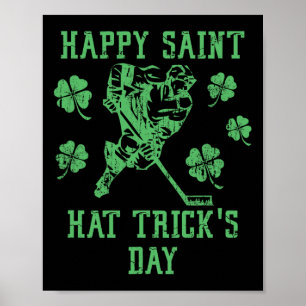 Glad Saint Hat Tricks Day Rolig St Patrick's Day Poster