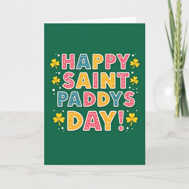 Glad Saint Paddys Day-kort Kort (Framsida)