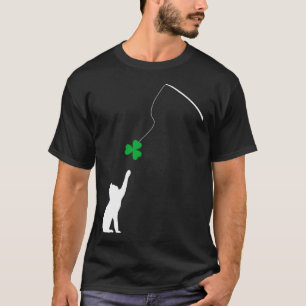 Glad Saint Patrick s dag Shamrock Katt Shamrock Ki T Shirt