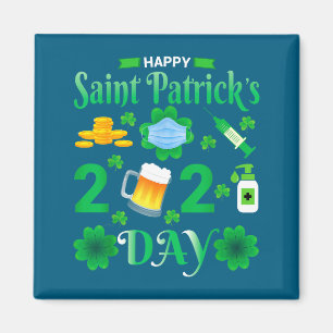 Glad Saint Patrick's Day 2024 irländsk Shamrock-an Magnet