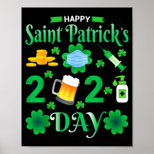 Glad Saint Patrick's Day 2024 Irländsk Shamrock-an Poster