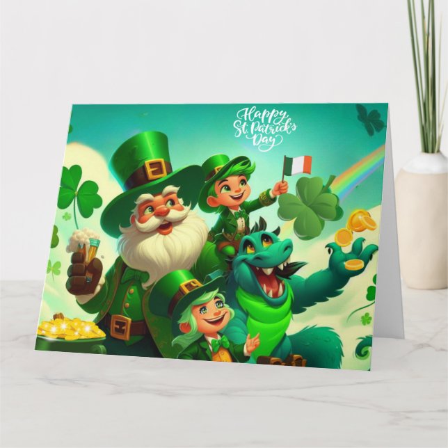 Glad Saint Patrick's Day färgglad Kort (Framsida)