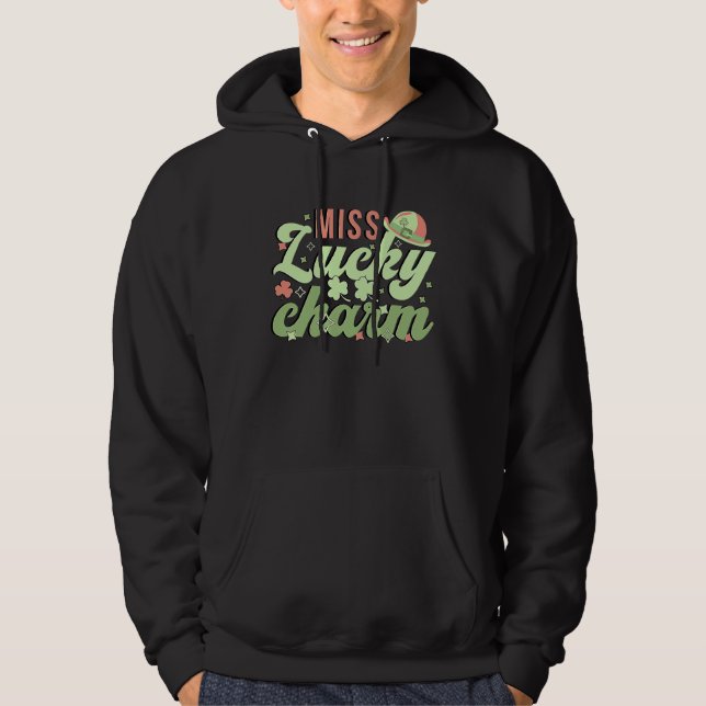 Glad Saint Patricks Day Grön C Hoodie (Framsida)