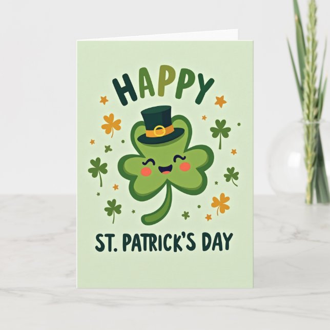 Glad Saint Patrick's Day-kort Kort (Framsida)