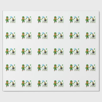 Glad Saint Patrick's Day Leprechaun Regnbåge Presentpapper