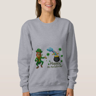 Glad Saint Patrick's Day Leprechaun Regnbåge T Shirt