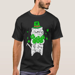 Glad Saint Patrick's Day Shamrock Katt 2 T Shirt