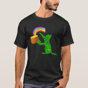 Glad Saint Patrick's Day Shamrock Katt T Shirt