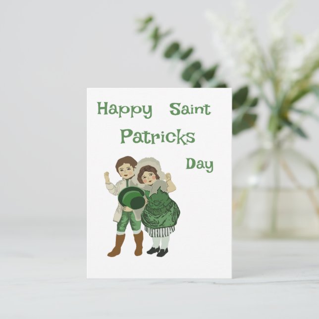 Glad Saint Patrick's Day vykort (Stående Fram)