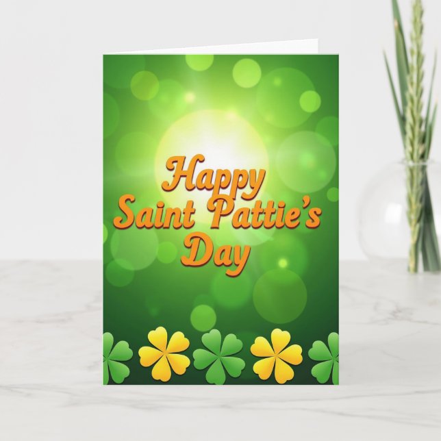 Glad Saint Patties Day Grön Kort (Framsida)