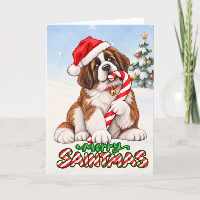 Glad Saintmas julkort Helgkort (Framsida)