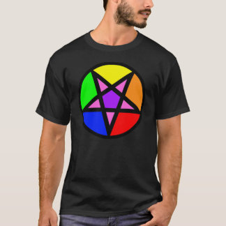 Glad SatanistPentagramT-tröja Tee Shirt