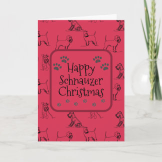 Glad Schnauzer jul Helgkort