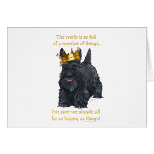 Glad Scottish Terrier Kung Hälsningskort