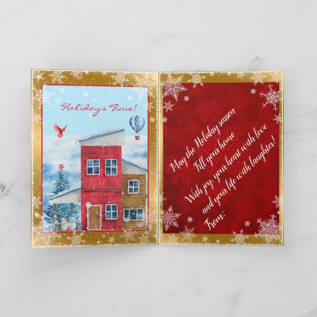 Glad semester Anpassa Helgkort (Inuti)