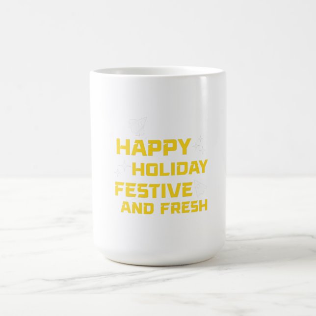 Glad semester, festlig och fräsch kaffemugg (Center)