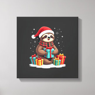 Glad Sengmas söt julseng jultomte mössa Xmas Canvastryck