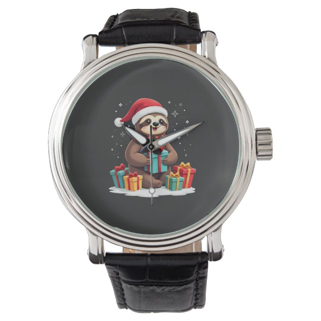 Glad Sengmäss jul söta jul seng jultomte mössa Xma Armbandsur (Framsida)