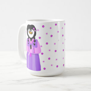 Glad Seollal Pingvin Kaffemugg
